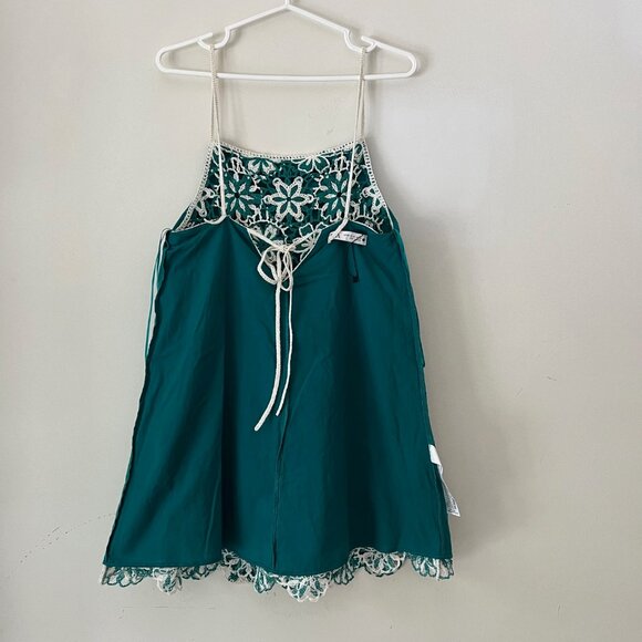 New ZARA Crochet Floral Green Mini Dress, size XS - Picture 14 of 16